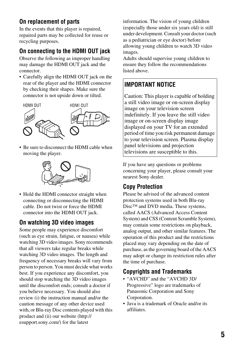 Sony BDP-BX59 User Manual | Page 5 / 44 | Also for: BDP-S590