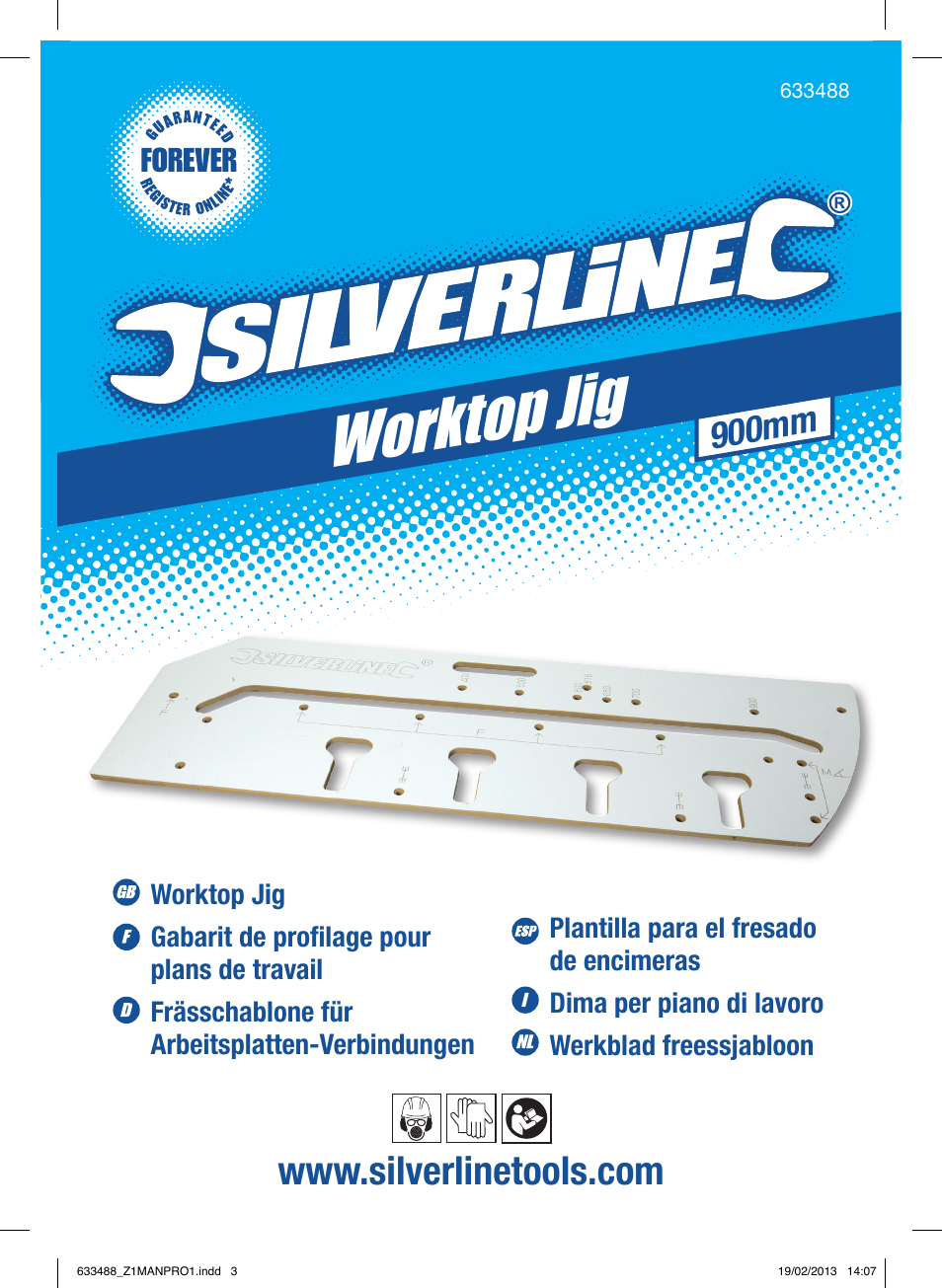 Worktop jig, 900mm | Silverline Worktop Jig User Manual | Page 2 / 28