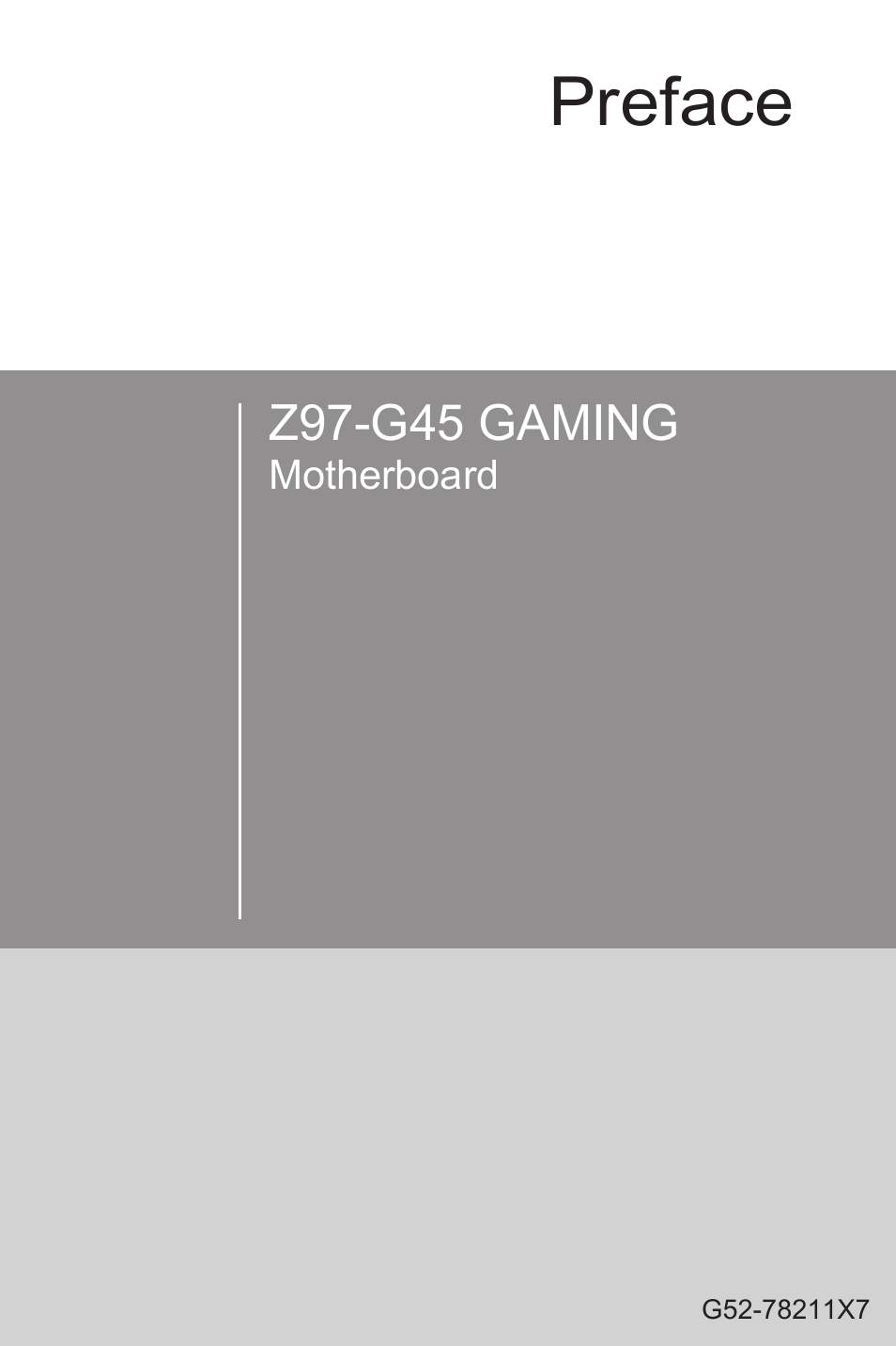 MSI Z97-G45 GAMING User Manual | 106 pages