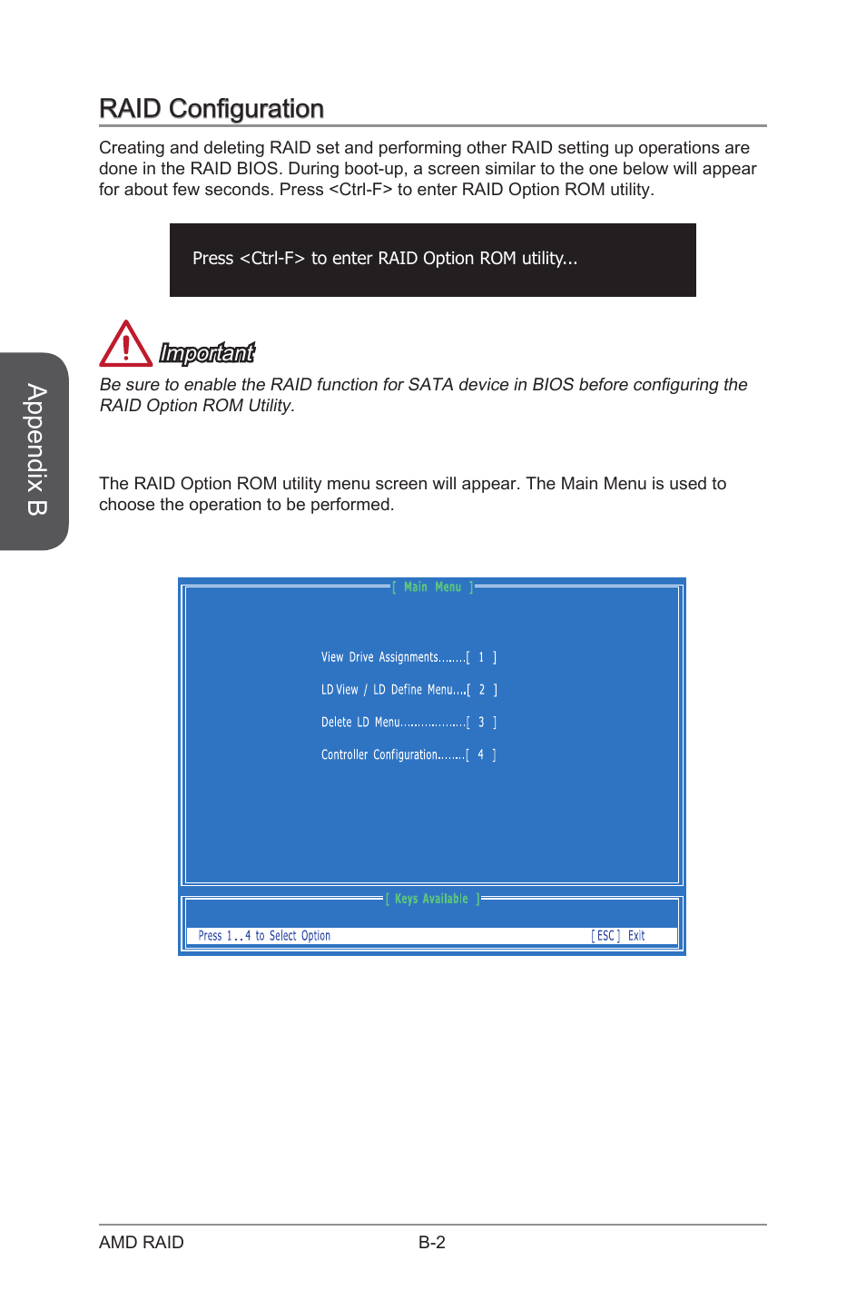 Appendix b, Raid configuration | MSI 970 GAMING User Manual | Page 84 / 90