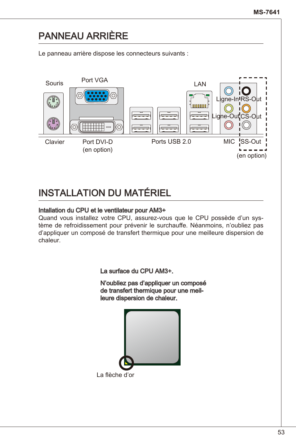 Panneau Arri U00e8re Installation Du Mat U00e9riel