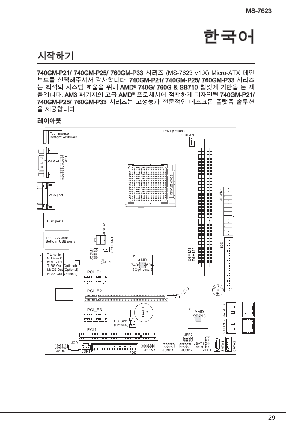 시작하기 | MSI 760GM-P33 User Manual | Page 29 / 169