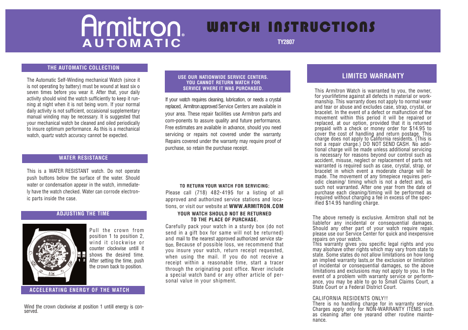 armitron watch instruction manual