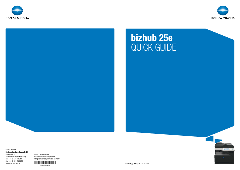 Konica Minolta Bizhub 25e User Manual Konica Minolta Bizhub 25e User Manual