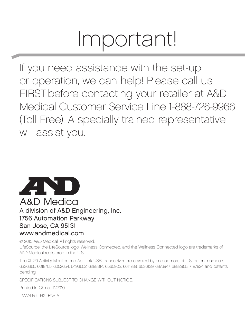 a&d blood pressure monitor manual Important | a&d wireless automatic blood pressure monitor ua851tmw.
