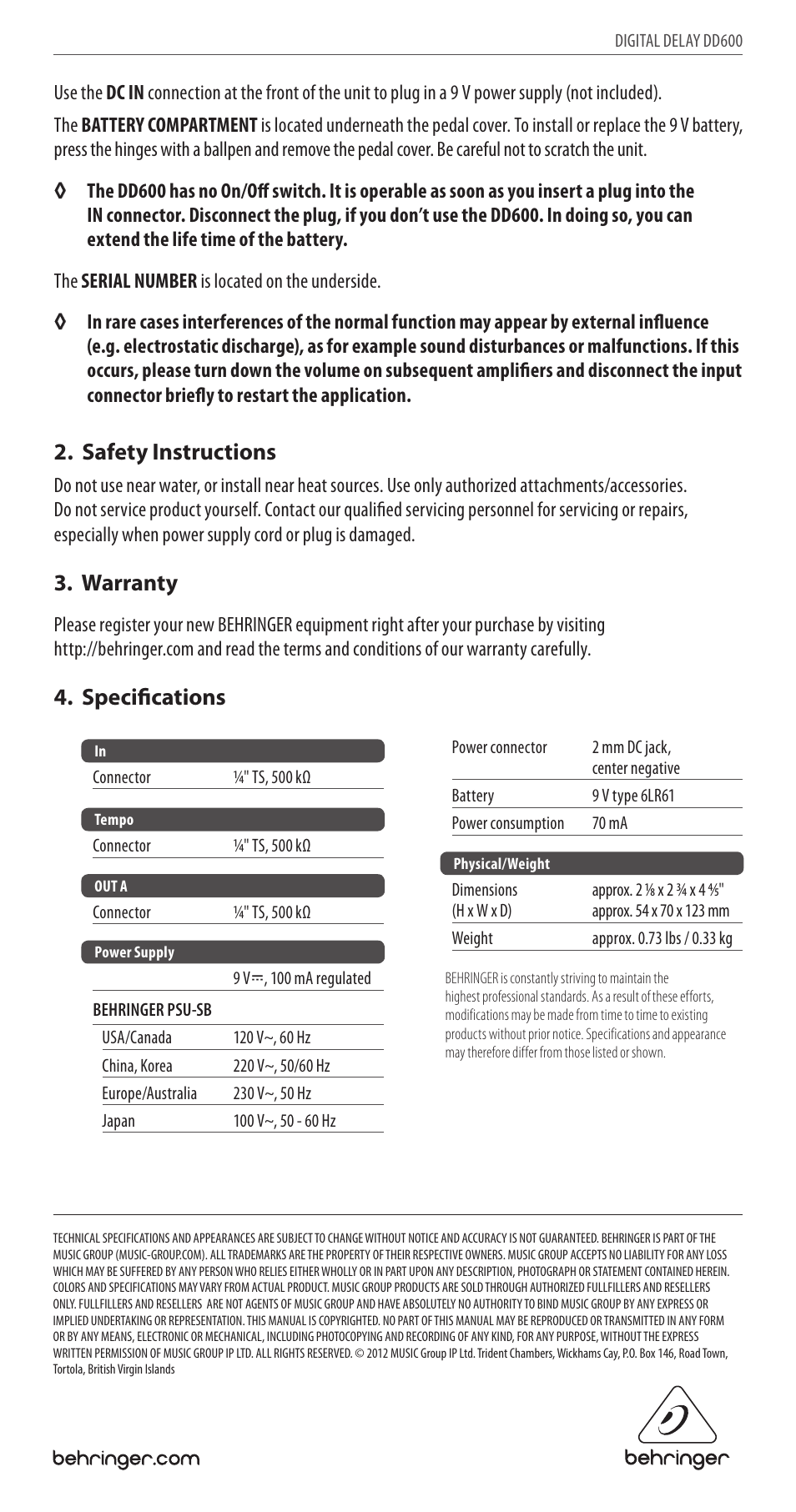 Behringer Dd600 Manual Pdf