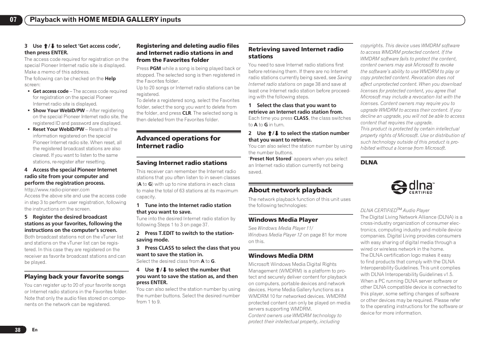 Pioneer VSX-921 User Manual | Page 38 / 92 | Also for: VSX-1021