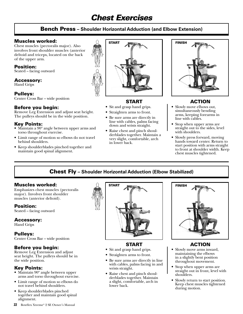 Bowflex Xtreme 2 Se Exercise Chart
