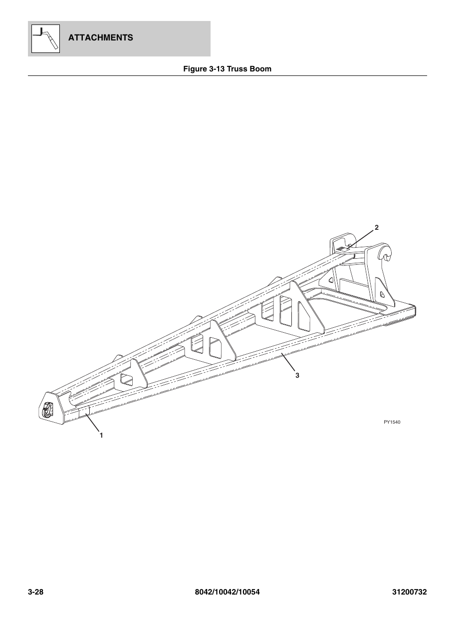 Figure 3-13 truss boom, Truss boom -28 | SkyTrak 8042 Parts Manual User