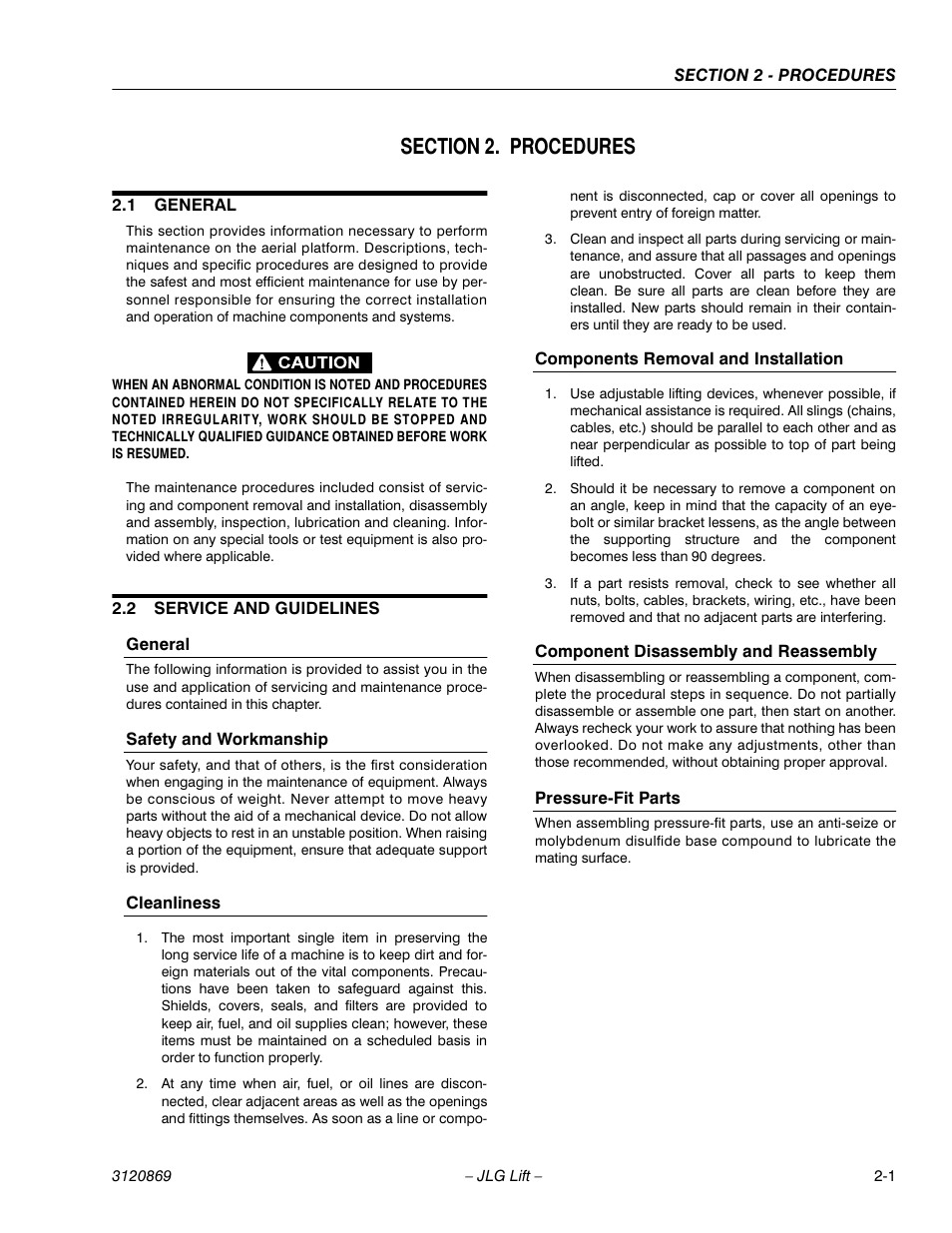 JLG 450AJ Service Manual User Manual | Page 17 / 116 | Also for: 450A