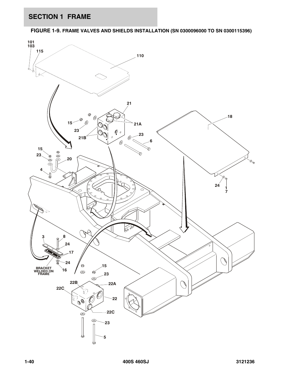 Frame v, Figure 1-9 | JLG 460SJ Parts Manual User Manual | Page 48 / 430