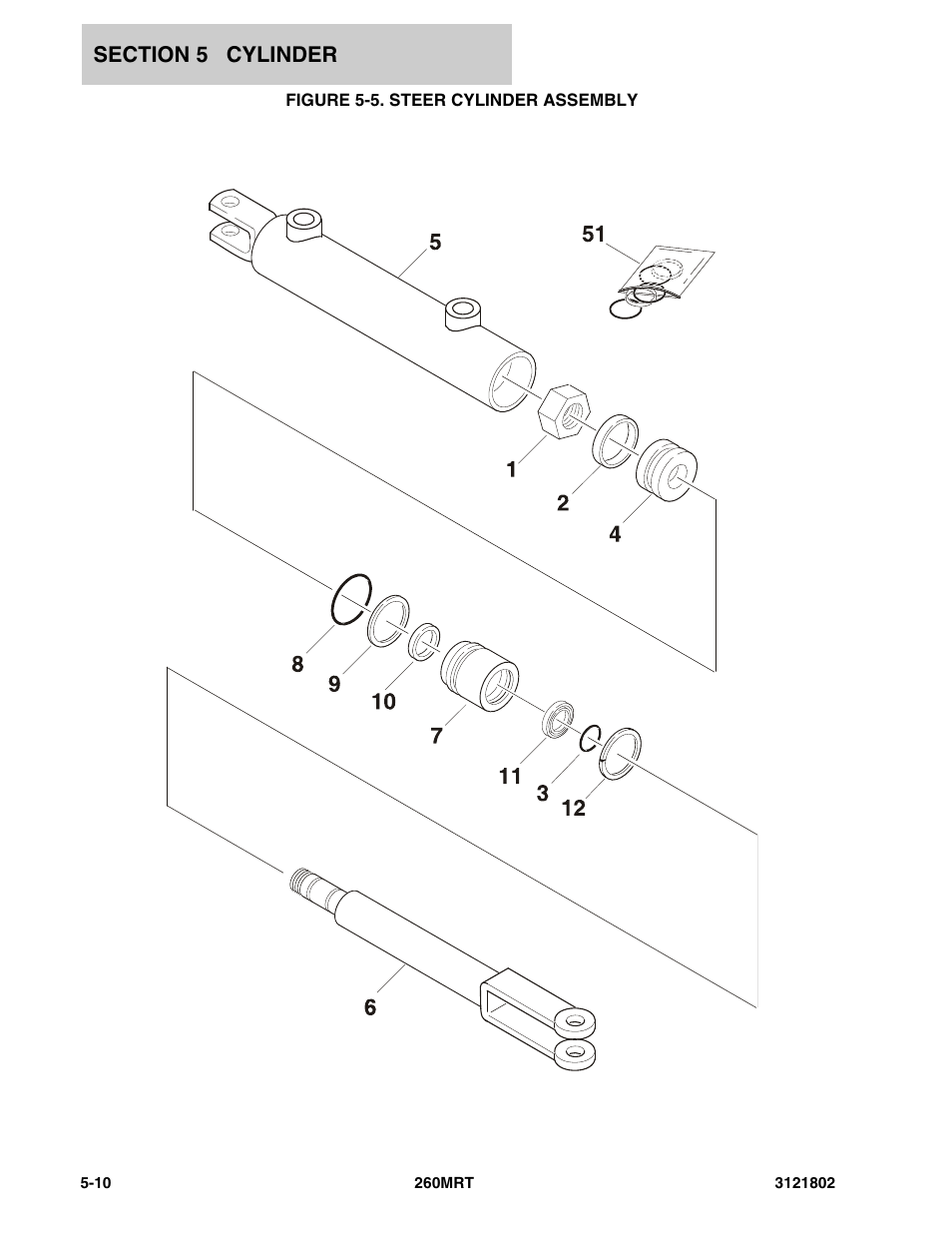 Figure 5-5. steer cylinder assembly | JLG 260MRT Parts Manual User