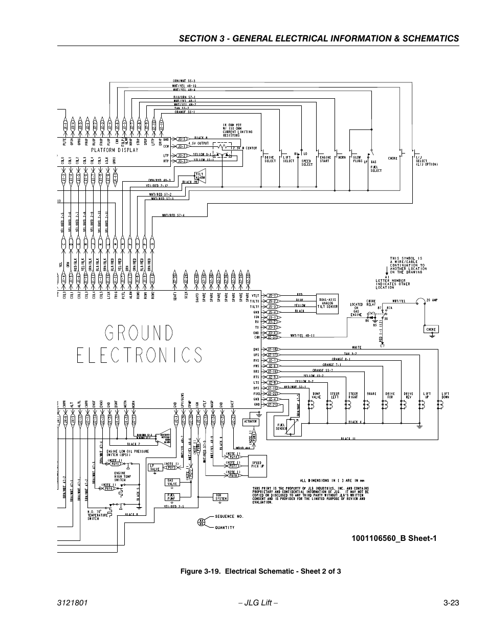 Electrical schematic - sheet 2 of 3 -23 | JLG 260MRT Service Manual