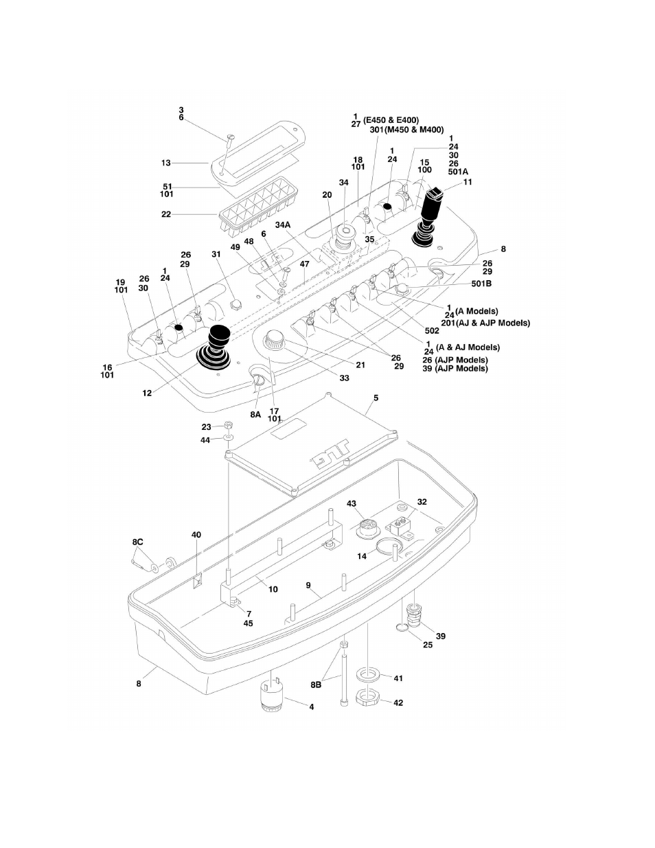 Figure 4-6. platform console assembly | JLG M400 Parts Manual User