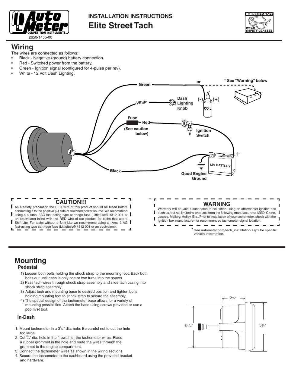 Auto Meter 5690 User Manual