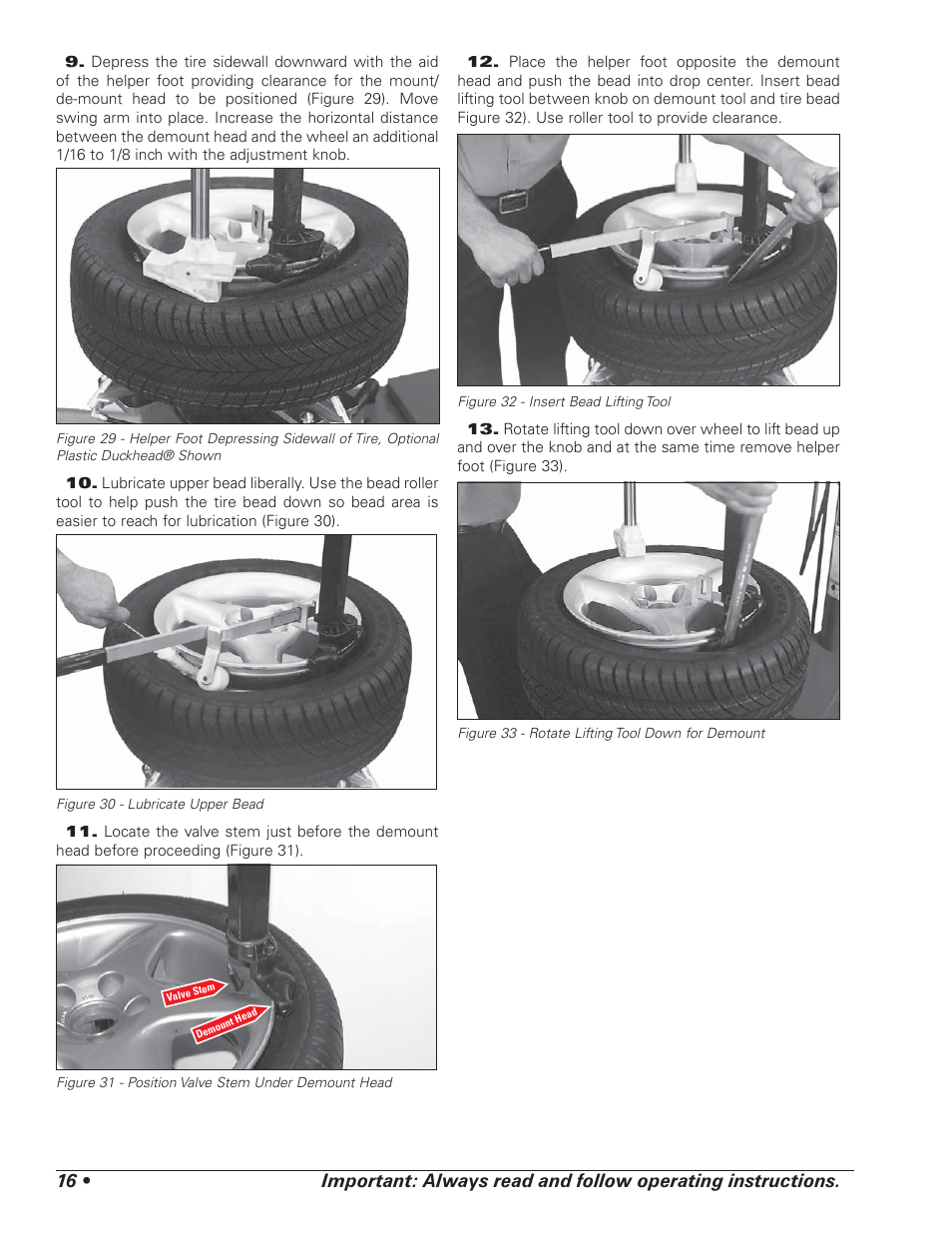 COATS 5040 A/E Tire Changer User Manual | Page 20 / 28