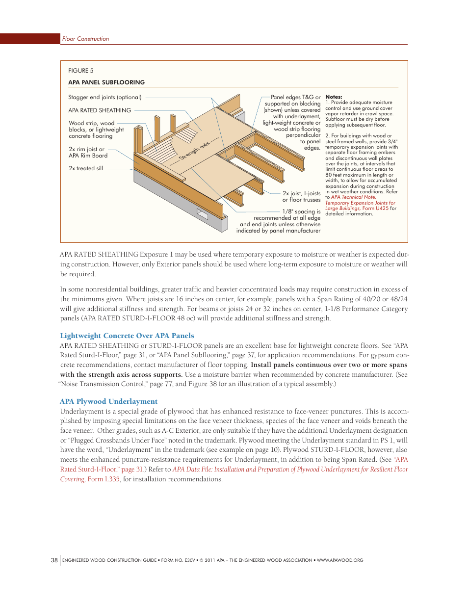Lightweight Concrete Over Apa Panels Apa Plywood