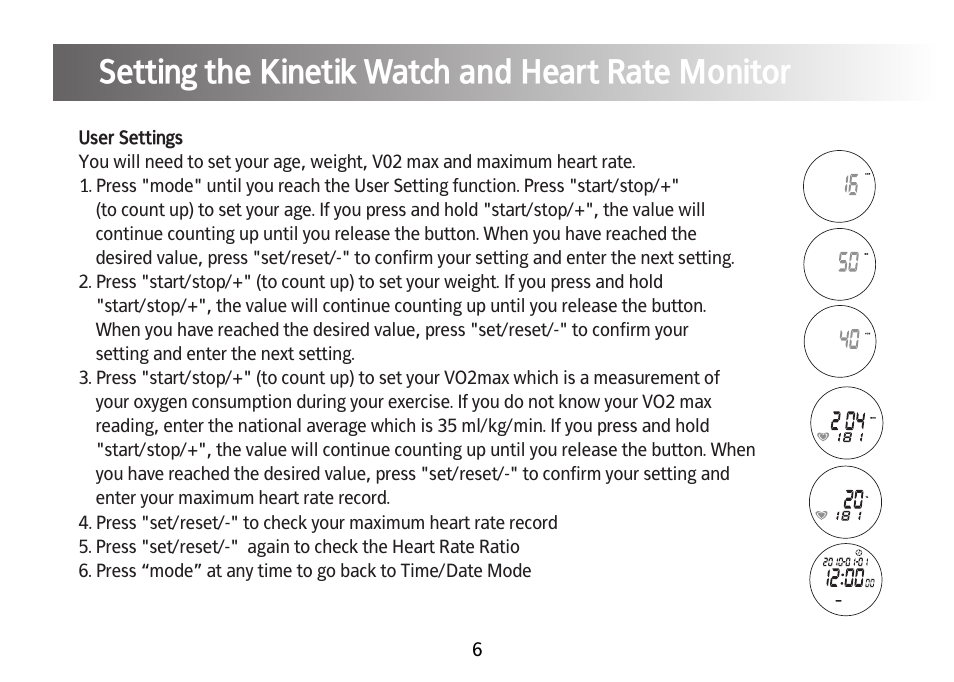 kinetik heart rate monitor instructions