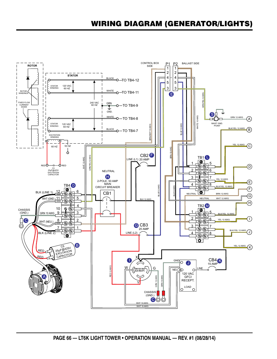 Wiring Diagram  Generator  Lights   Ci J B F