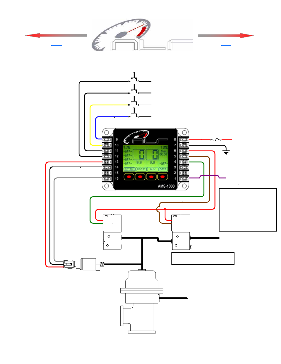 Wiring and plumbing diagram, boost channel, Wastegate, Ssi 60
