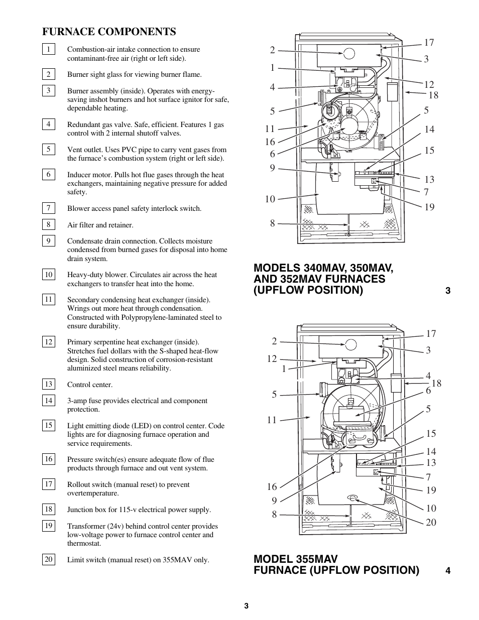 Bryant CONDENSING GAS FURNACE 352MAV User Manual | Page 3 / 12 | Also