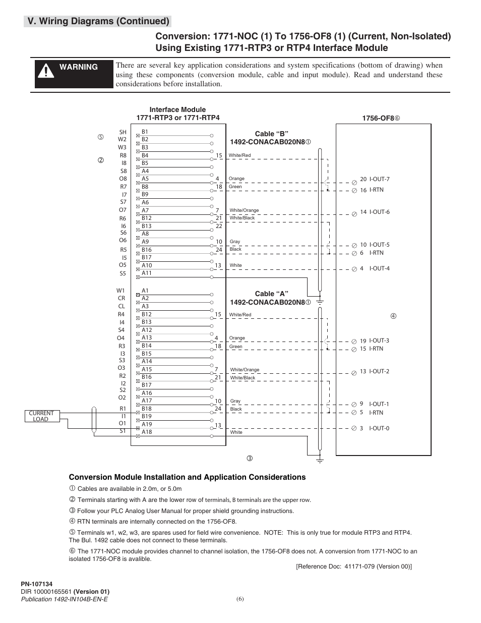 V. wiring diagrams (continued) | Rockwell Automation 1492- 1771-N