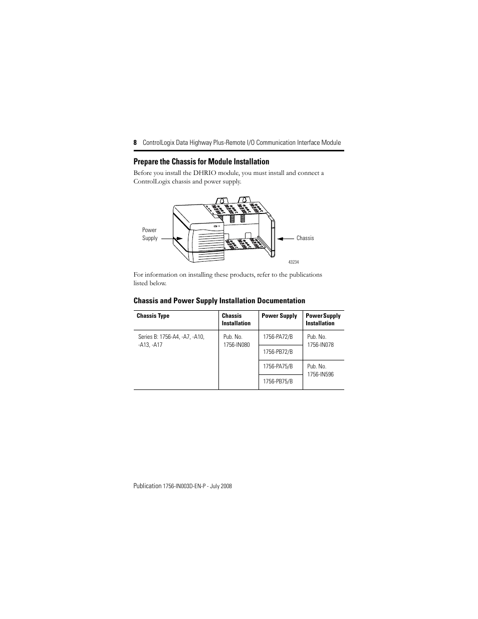 Prepare the chassis for module installation | Rockwell Automation 1756
