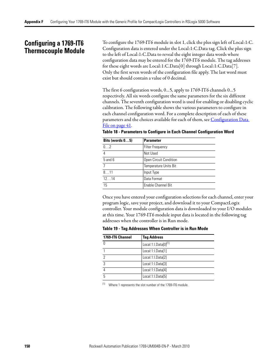 Configuring a 1769-it6 thermocouple module | Rockwell Automation 1769