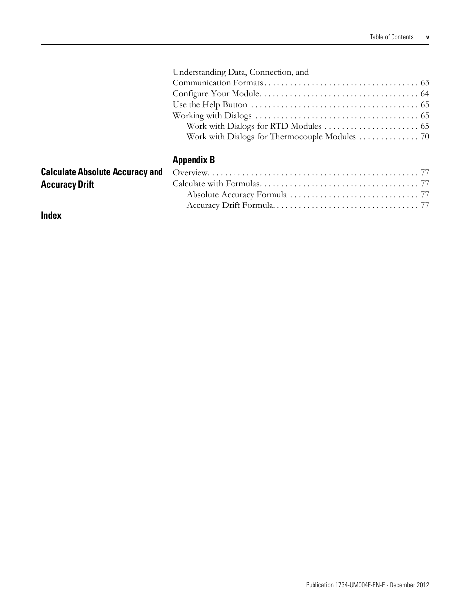 Rockwell Automation 1734-IT2I Thermocouple and RTD Input Module User