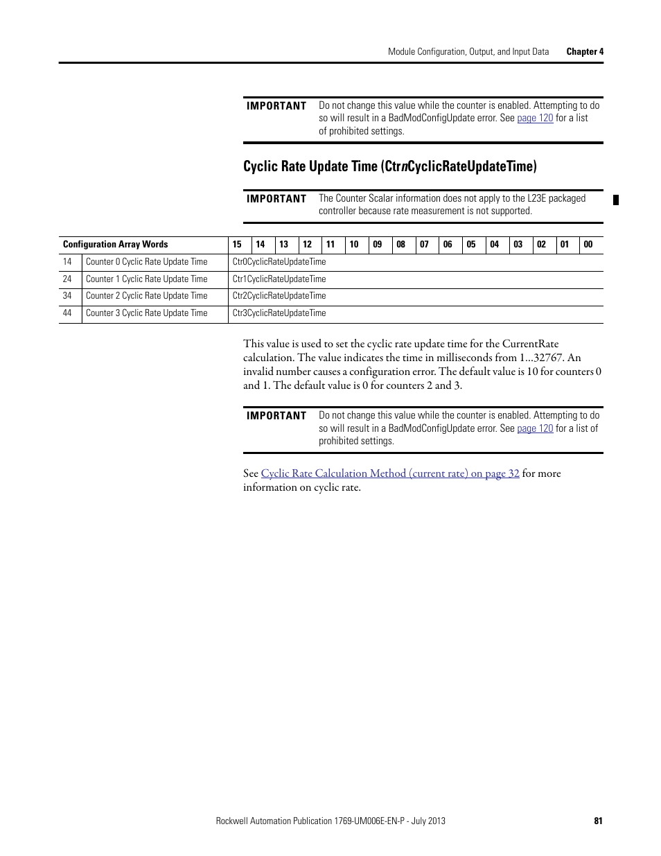 Cyclic rate update time (ctrncyclicrateupdatetime) | Rockwell