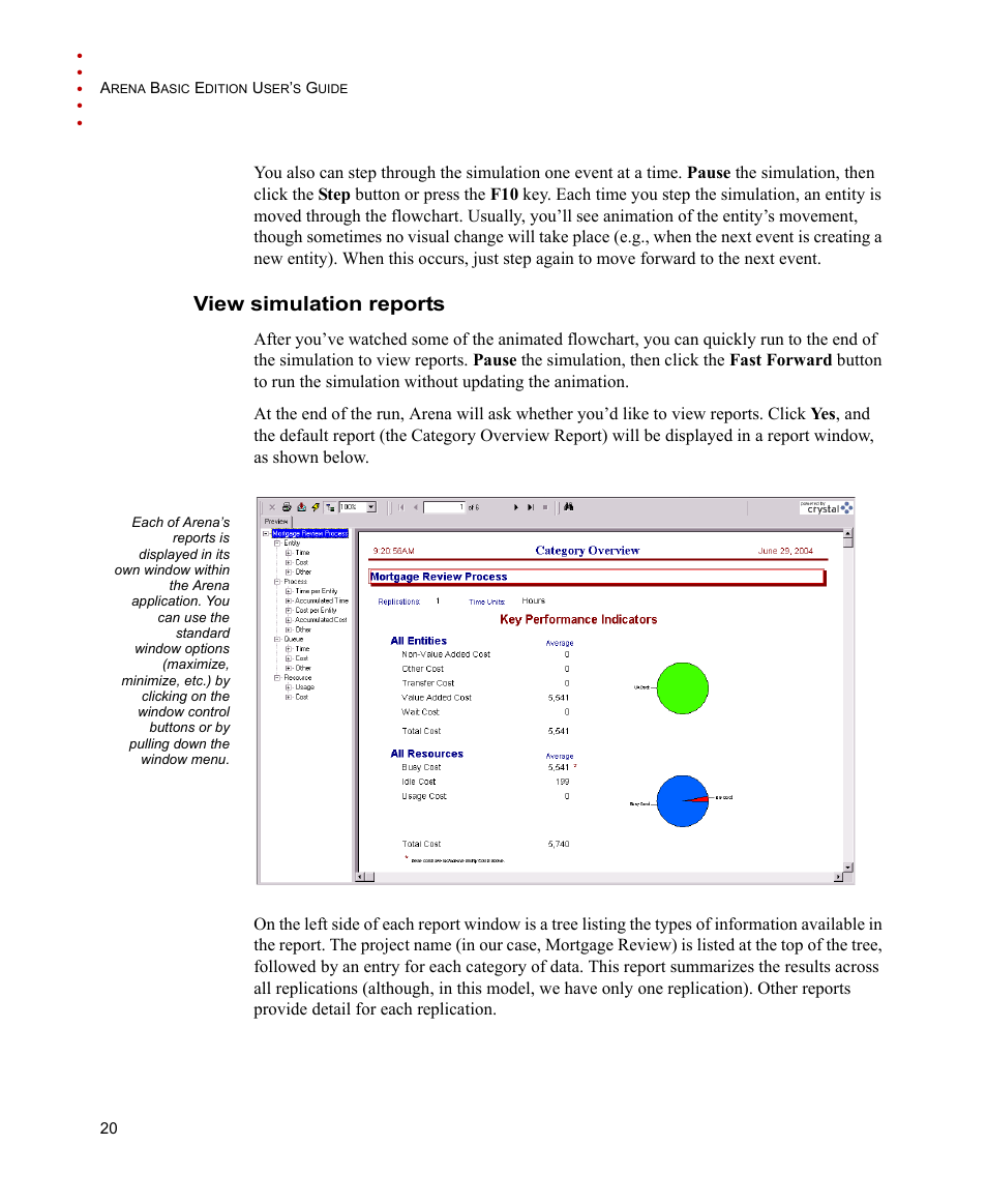 View simulation reports | Rockwell Automation Arena Basic Edition Users Guide User Manual | Page 26