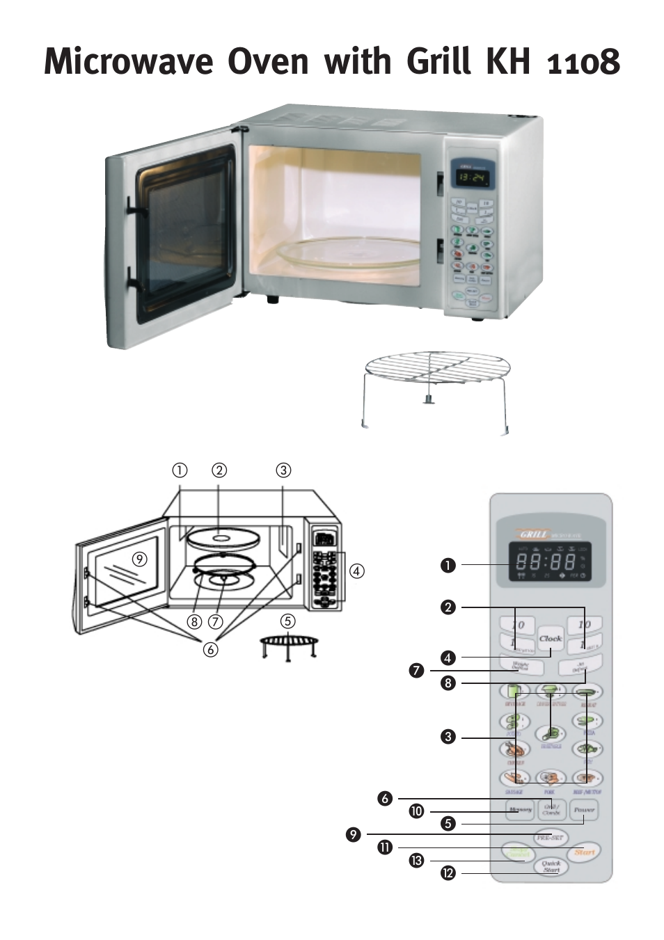 Microwave oven with grill kh 1108 | Bifinett KH 1108 User Manual | Page