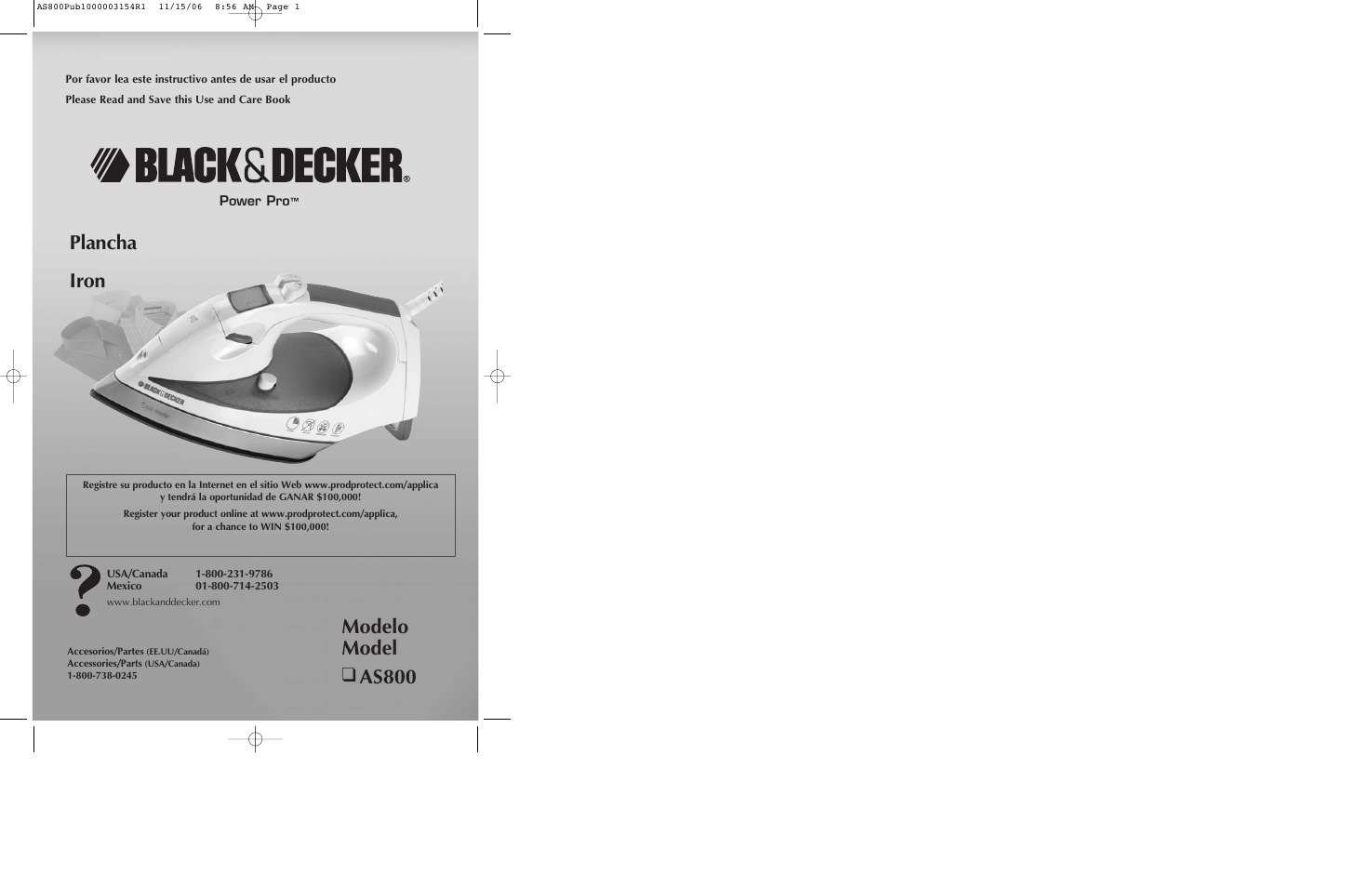 Black & Decker AS800 User Manual | 11 pages