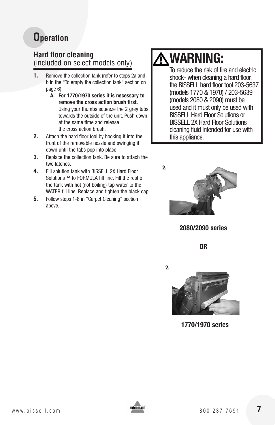 Bissell Quicksteamer Powerbrush 2080 User Manual Bissell Quicksteamer Powerbrush 2080 User Manual