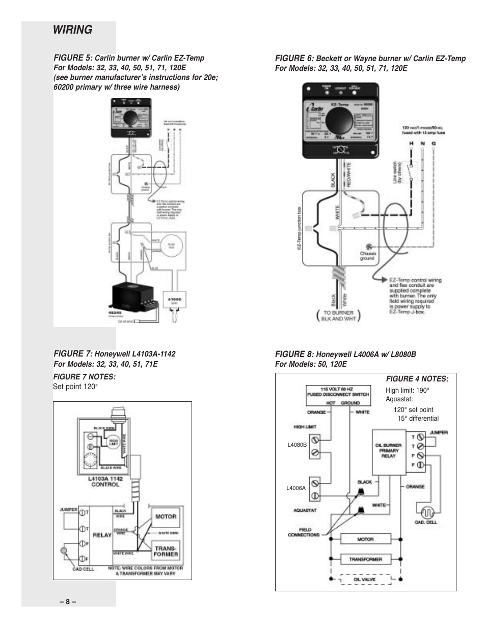 Wiring | Bock Water heaters 32E User Manual | Page 8 / 12