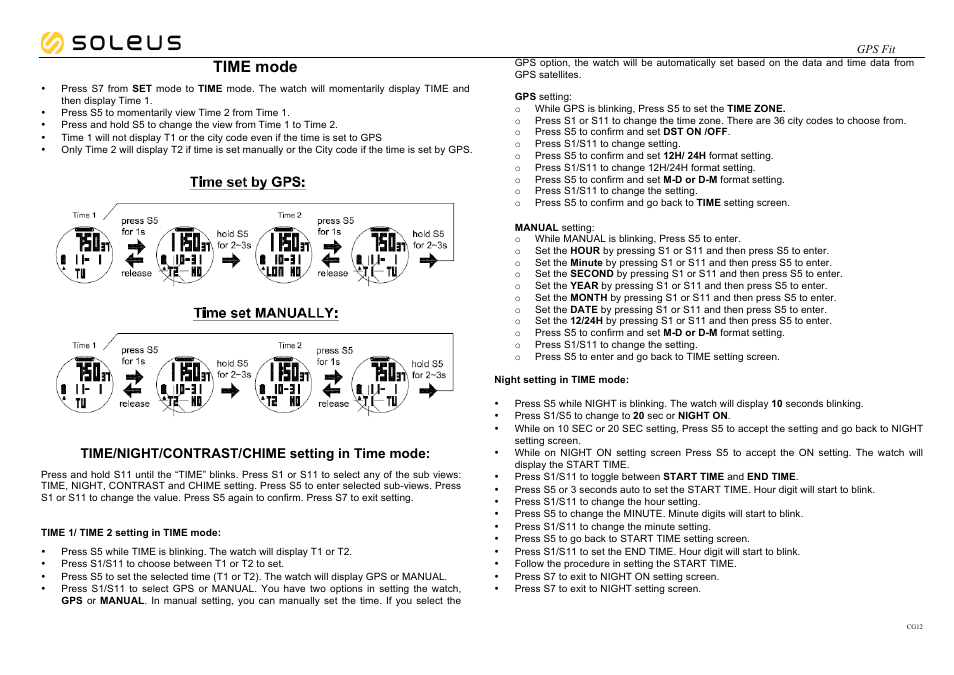 soleus watch instructions