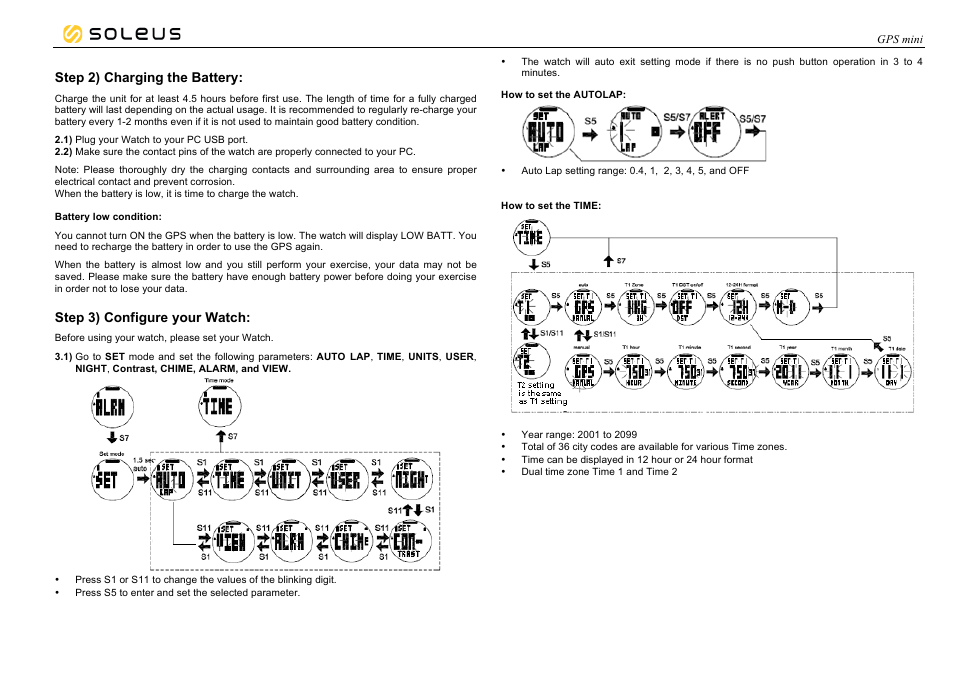 soleus watch instructions