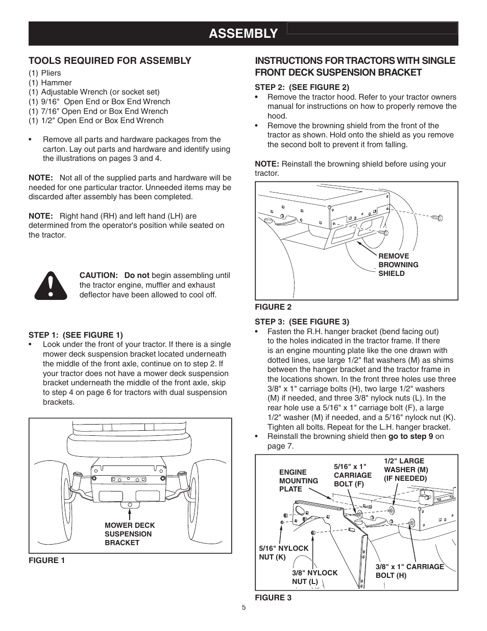 Assembly | Craftsman SNOW BLADE 486.24441 User Manual | Page 5 / 20