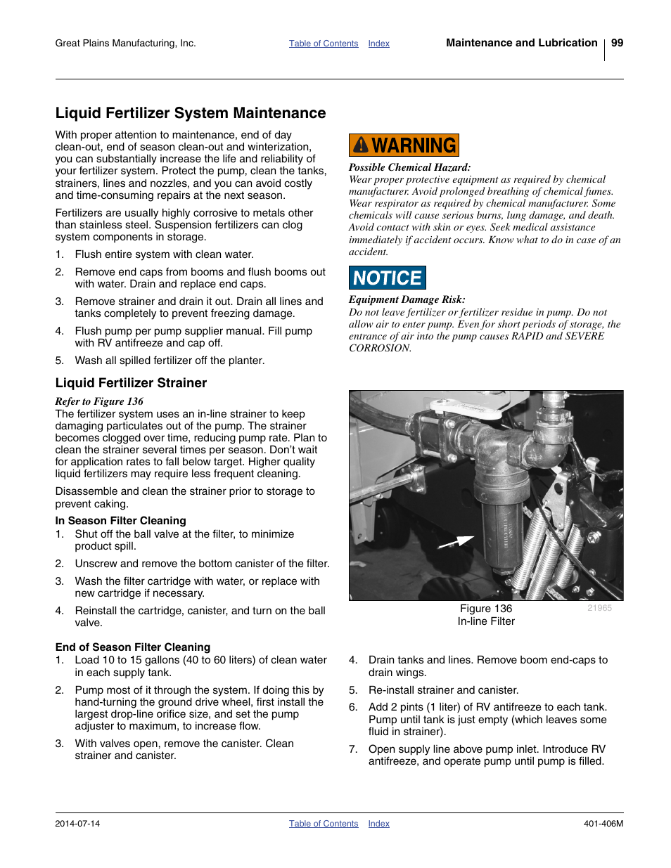 Planter Fertilizer Orifice Chart