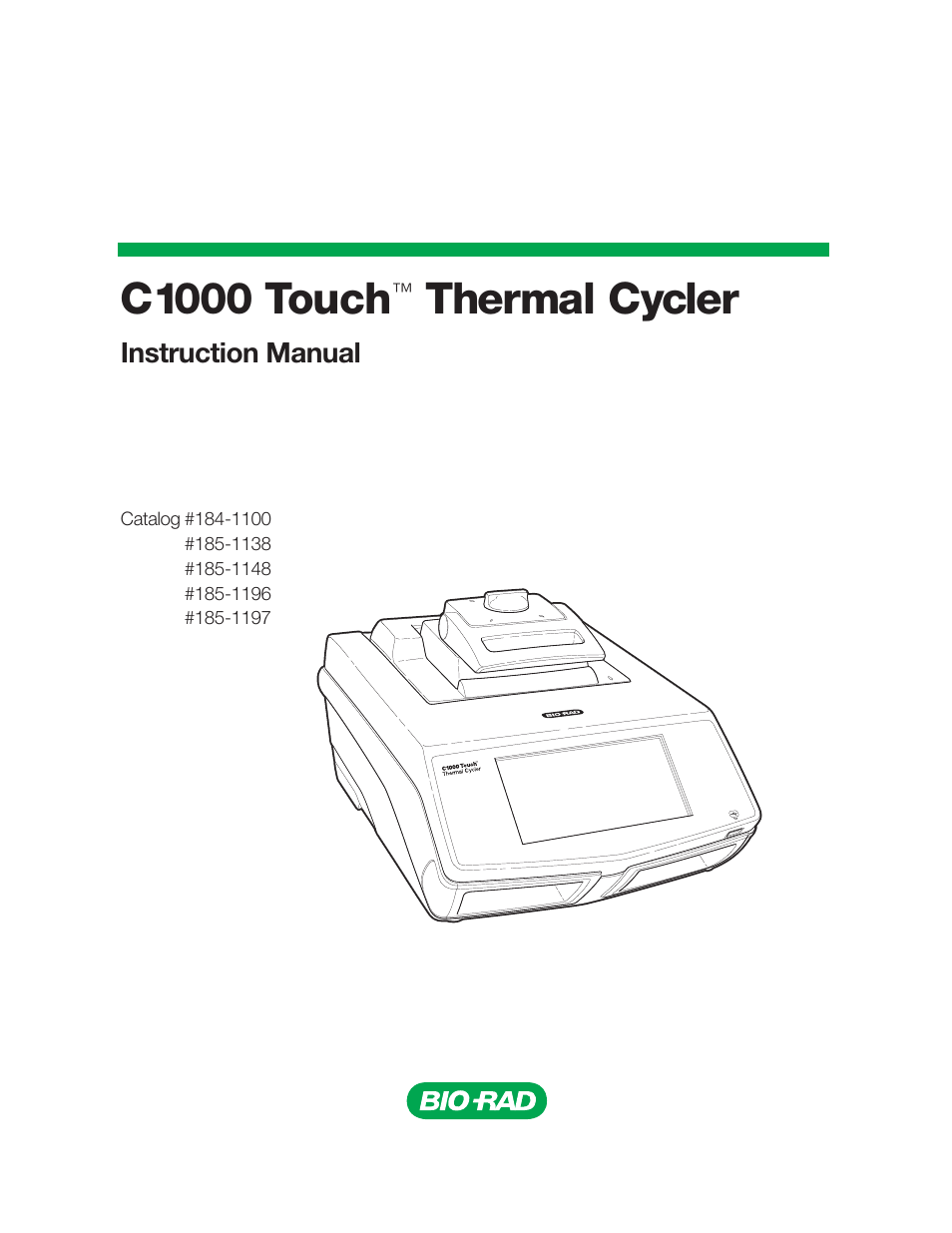 Bio-Rad C1000 Touch™ Thermal Cycler User Manual | 61 pages | Also for