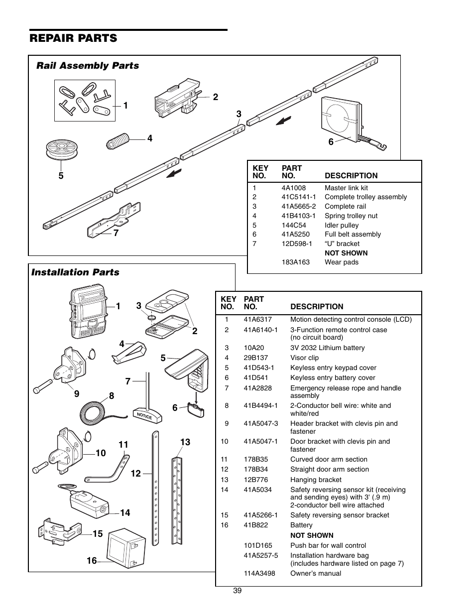 bezgar 6 parts list
