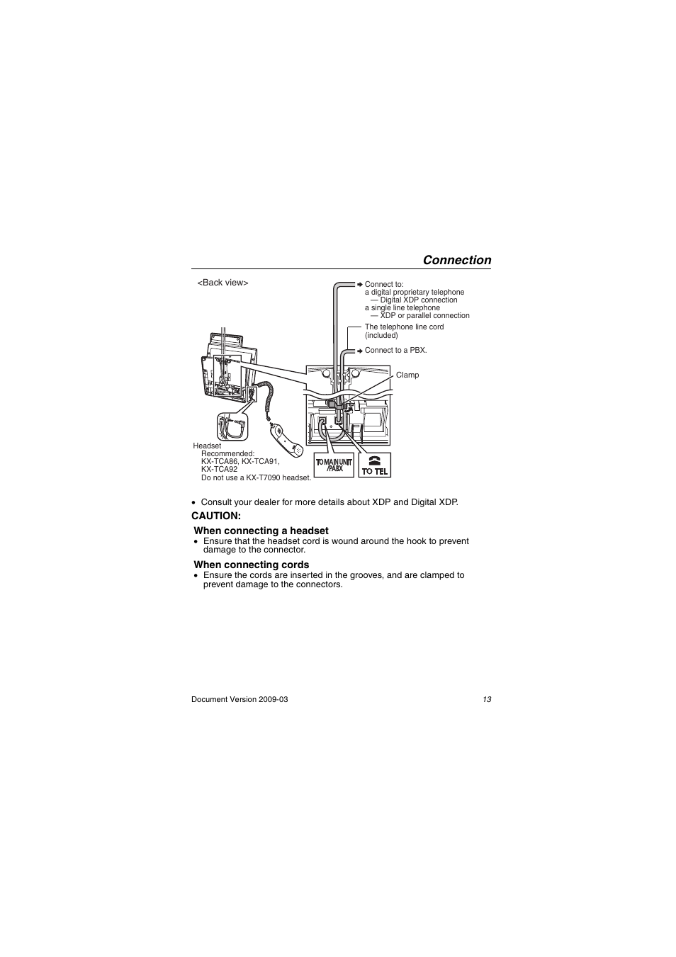 Connection | Panasonic kx-dt343 User Manual | Page 13 / 24