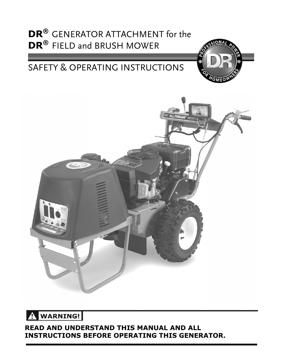 Country Home Products DR ALL-TERRAIN FIELD and BRUSH MOWER User Manual