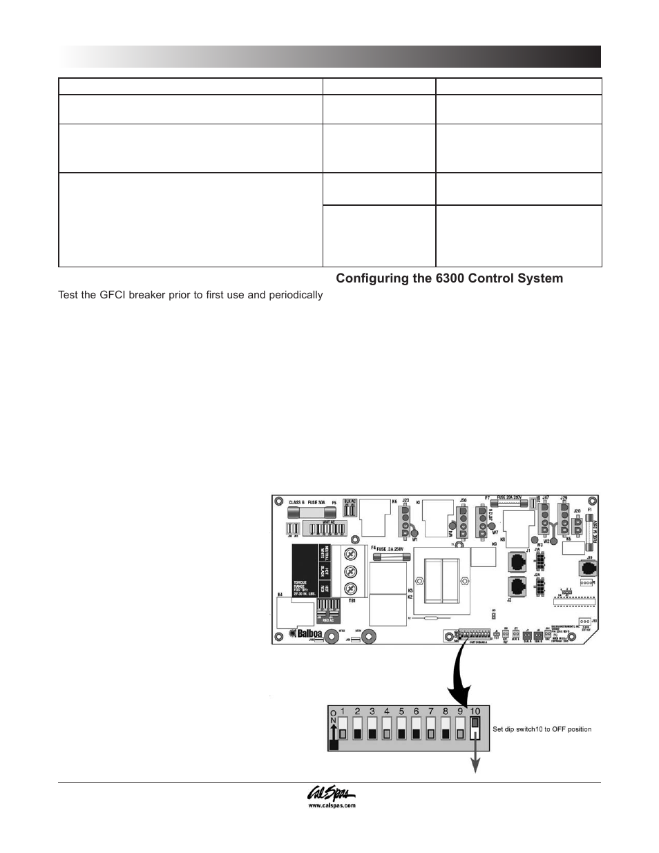 Preparing for your new portable spa | Cal Spas 6300 User Manual | Page