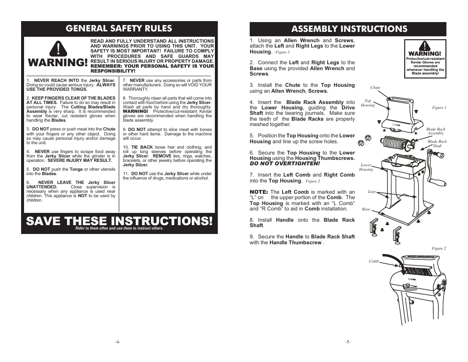 Save these instructions, Warning, General safety rules | Cabela's