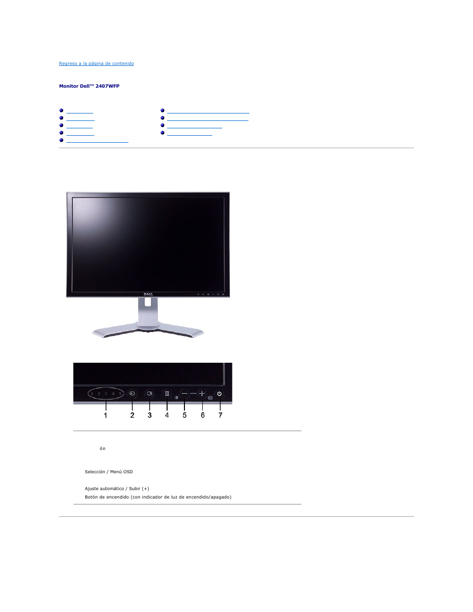 Acerca del monitor, Vista frontal, Vista trasera | Dell 2407WFP-HC
