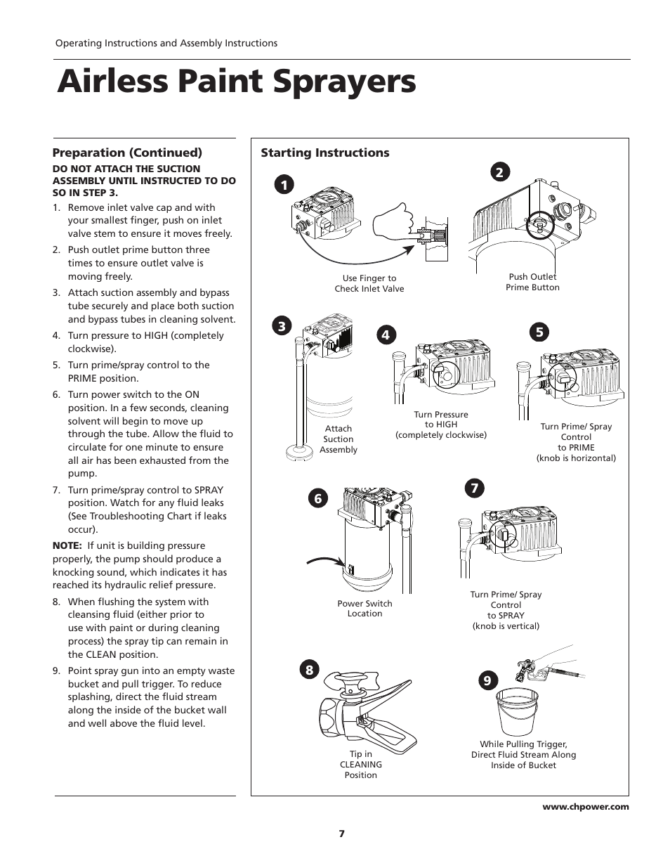 Airless paint sprayers | Campbell Hausfeld PS271D User Manual | Page 7 / 24