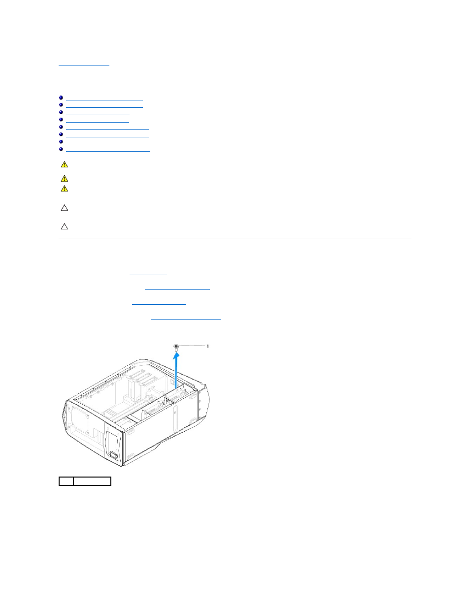 Right side-panel(s), Removing the right-side top panel | Dell Alienware