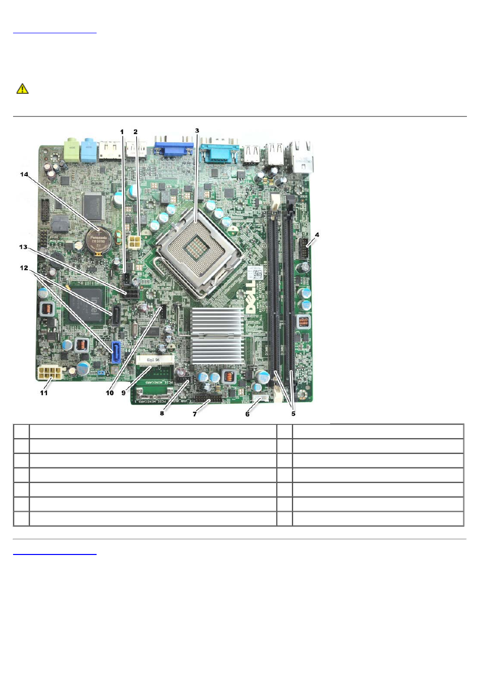 System board layout | Dell OptiPlex 780 User Manual | Page 8 / 73