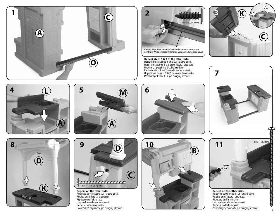 step 2 grand walk in wood kitchen instructions